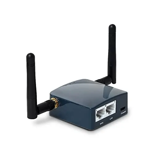 GL.iNet GL-AR300M16-Ext black mini travel router with external antennas