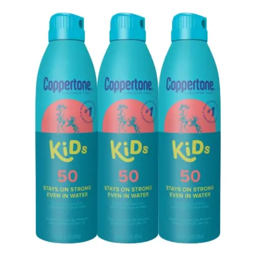 Coppertone Kids SPF 50 sunscreen spray can