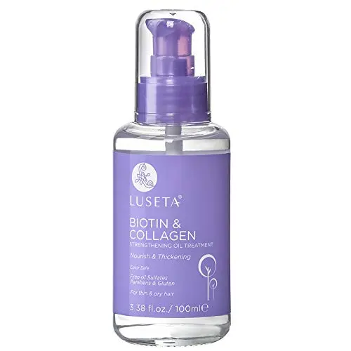 LUSETA Biotin Hair Growth Serum with Collagen in bottle