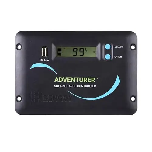 Renogy Adventurer 30A PWM solar charge controller with flush mount design