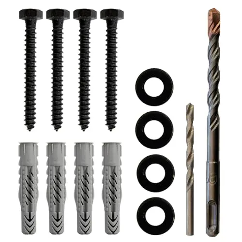 ECHOGEAR lag bolt kit for wood and concrete with drill bits