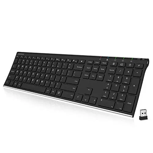 Arteck ultra-slim stainless steel wireless keyboard
