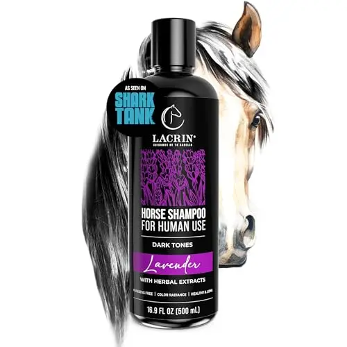Lacrin Lavender Horse Shampoo for human use bottle