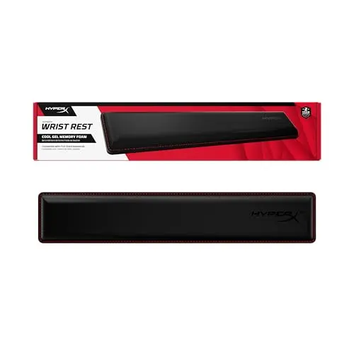 HyperX black full-sized cooling gel memory foam wrist rest for keyboard
