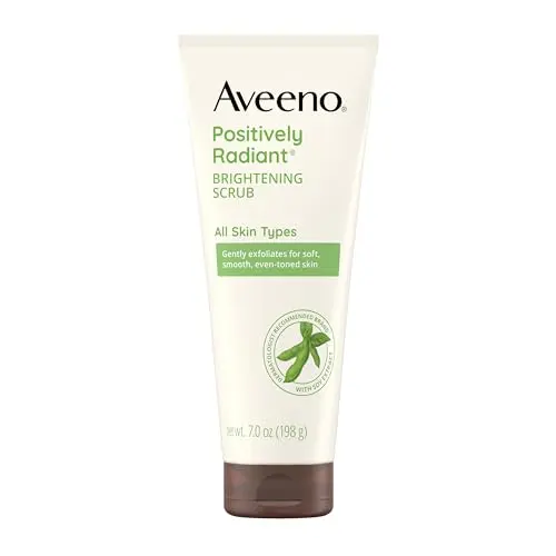Aveeno Positively Radiant Brightening Face Scrub in a tube