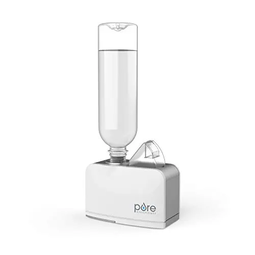Pure Enrichment MistAire Travel white humidifier with a water bottle