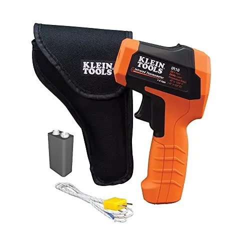 Klein Tools IR10 infrared thermometer gun with dual laser and included probe