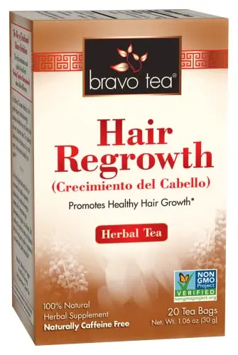Bravo Tea Hair Regrowth Herbal Tea jasmine-infused tea bags