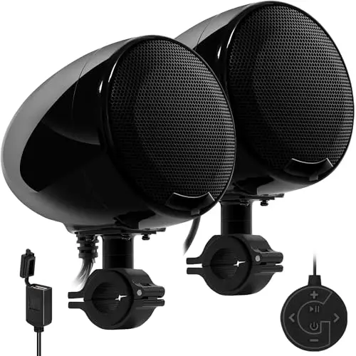 GoHawk AN4-X black 4.5-inch waterproof motorcycle speakers