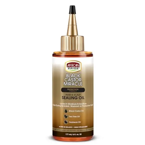 African Pride Black Castor Miracle Hair & Scalp Sealing Oil bottle