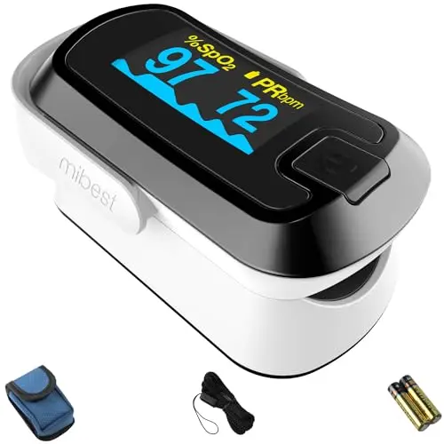 Mibest dual-color black and white OLED fingertip pulse oximeter