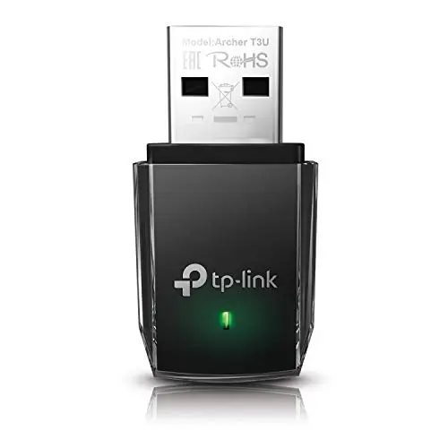 TP-Link Archer T3U AC1300 USB 3.0 WiFi adapter with a small, rectangular design.