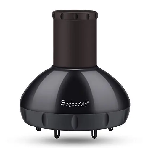 Segbeauty black hair diffuser with deep bowl and adjustable airflow dial