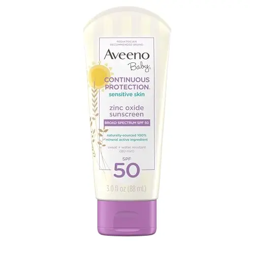 Aveeno Baby Continuous Protection Zinc Oxide Mineral Sunscreen Lotion