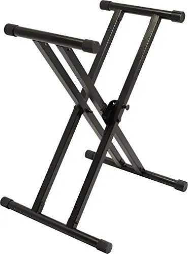 Ultimate Support black double-braced X-style keyboard stand