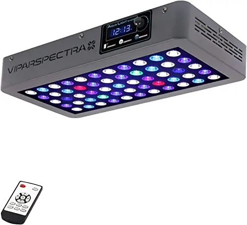 VIPARSPECTRA 165W black rectangular LED aquarium light with remote control
