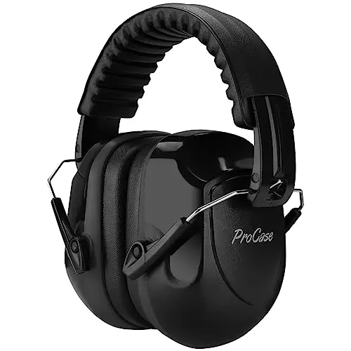 ProCase black noise reduction earmuffs for adults and kids