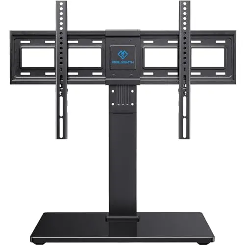 PERLESMITH large swivel TV stand base for up to 75-inch TVs