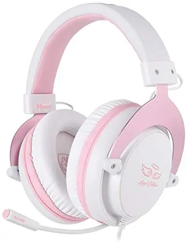 SADES MPOWER gaming headset in white and pink