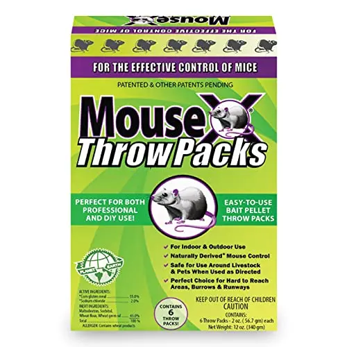 MouseX Throw Packs for safe rodent control around pets