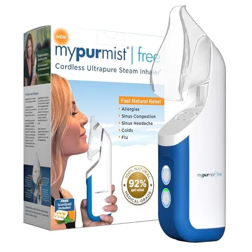 Mypurmist Free cordless and handheld battery-powered steam inhaler