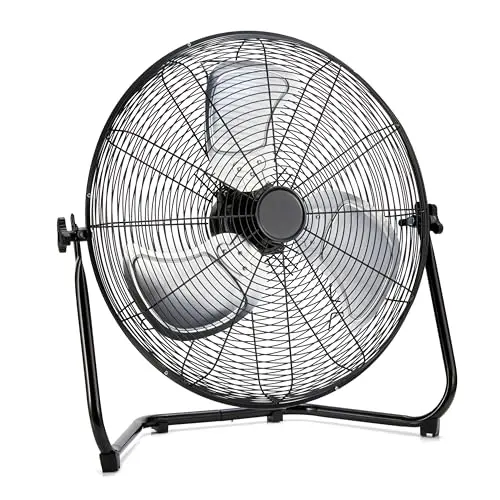 Amazon Basics 20-inch black industrial floor fan