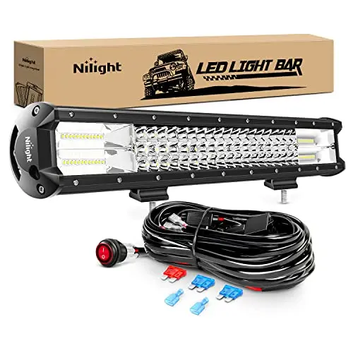 Nilight 20-inch triple row LED light bar with spot and flood combo