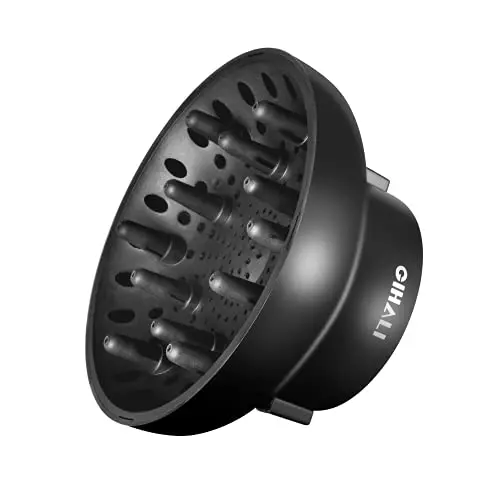 GIHALI black matte universal hair diffuser with silicone gaskets