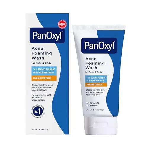 PanOxyl 10% Benzoyl Peroxide Acne Foaming Wash bottle