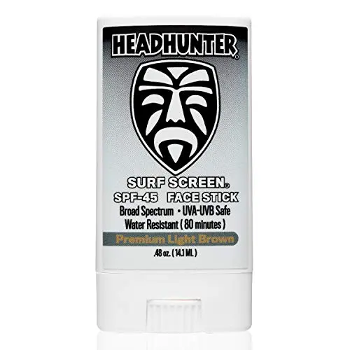 Headhunter Sunscreen Face Stick SPF 45 in a light brown tint