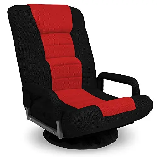 Best Choice Products low-profile floor gaming chair with foldable backrest for small rooms