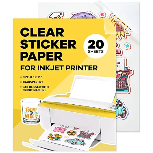 Paper Plan 90% clear glossy sticker paper for inkjet printers