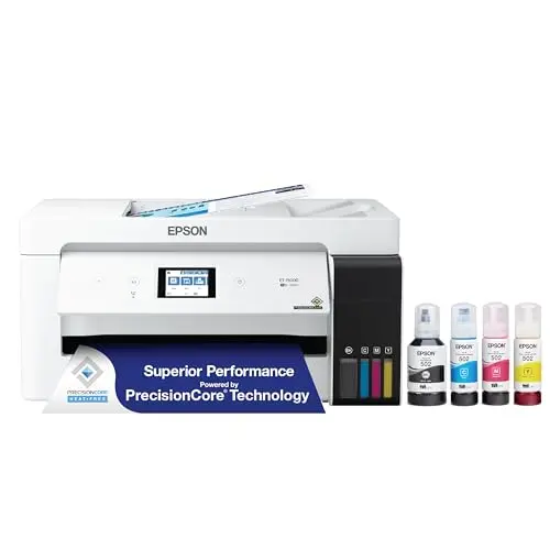 Epson EcoTank ET-15000 all-in-one supertank printer with a large paper tray and business-oriented design.
