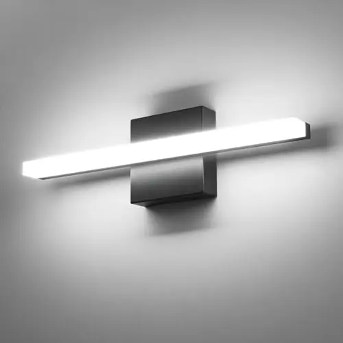 Combuh 16-inch black LED bathroom vanity light bar with anti-fog function