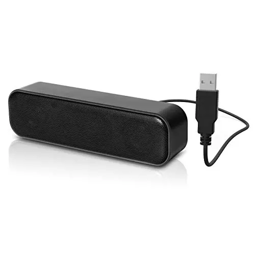 LIELONGREN slim black USB-powered soundbar for computers and laptops