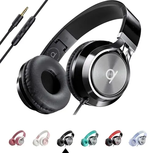 ARTIX CL750 wired on-ear headphones with microphone for immersive audio on laptop