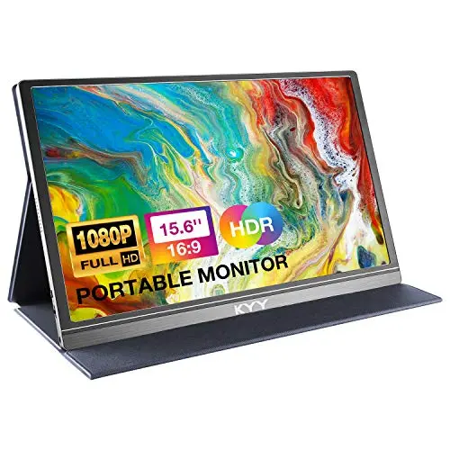 KYY 15.6-inch portable monitor with premium smart cover