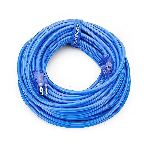 Blue Clear Power 100-foot 14 gauge extreme cold weather extension cord