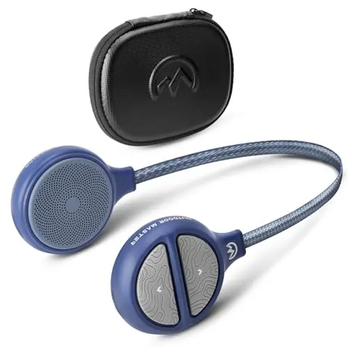 OutdoorMaster blue wireless Bluetooth ski helmet headphones