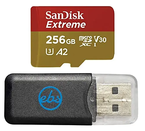 SanDisk Extreme 256GB Micro SD Card with card reader for GoPro Hero 9