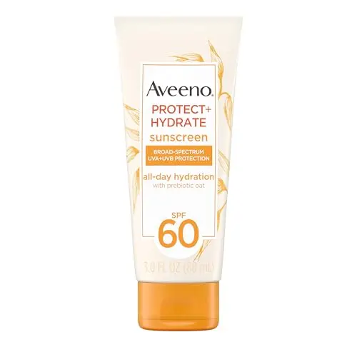 Aveeno Protect + Hydrate sunscreen tube with green cap