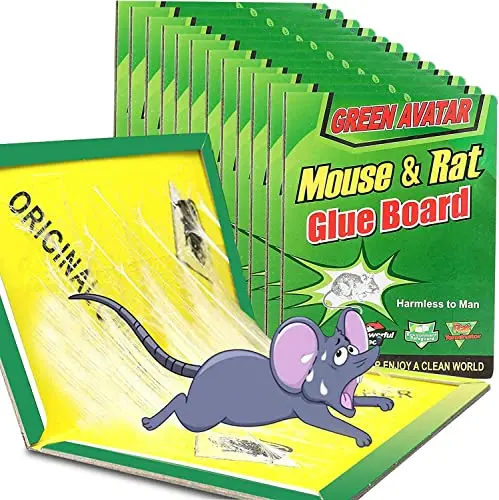 Ezoon green large foldable mouse glue traps, 12-pack