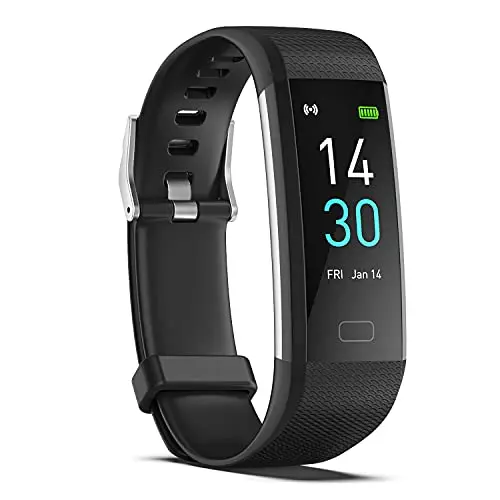 ENGERWALL slim black fitness tracker with a rectangular screen.
