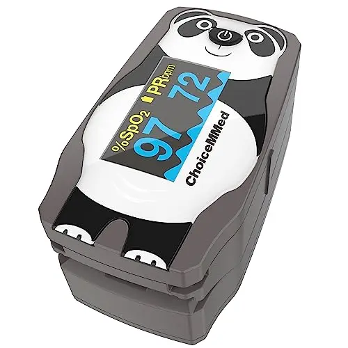 CHOICEMMED panda-themed fingertip pulse oximeter with OLED display