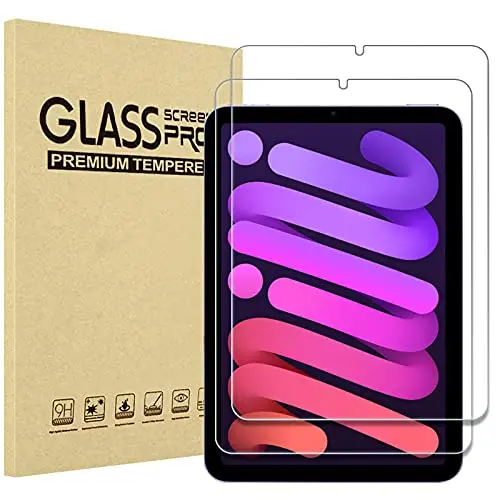 ProCase 2 Pack Tempered Glass Screen Protector for iPad Mini 7 and 6