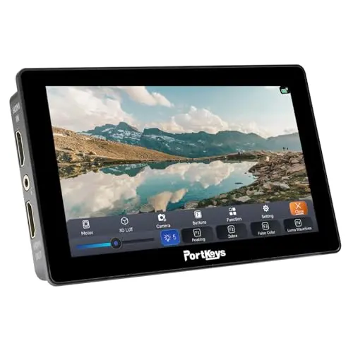Portkeys LH5P II 5.5-inch 2000nit camera field monitor on a Sony FX30
