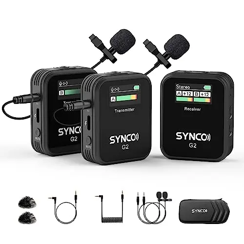 SYNCO G2(A2) dual-transmitter wireless lavalier microphone system