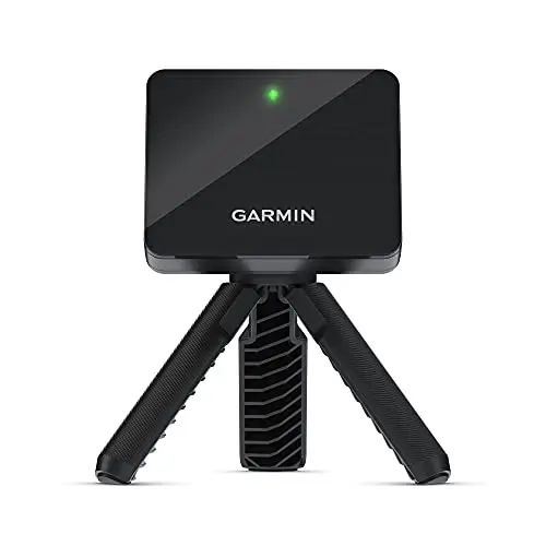 Garmin Approach R10 launch monitor on tripod