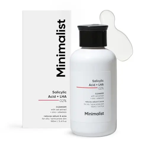 Minimalist Salicylic Acid Face Wash in a simple white bottle