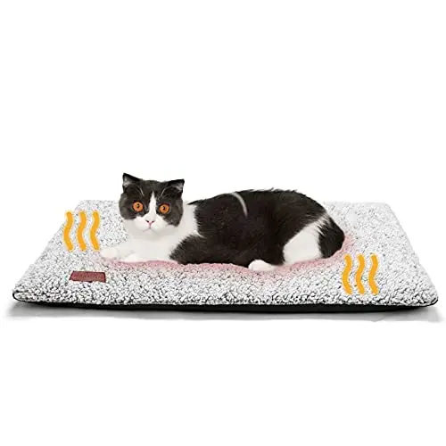 MORA PETS light gray self-warming cat bed mat with removable cover